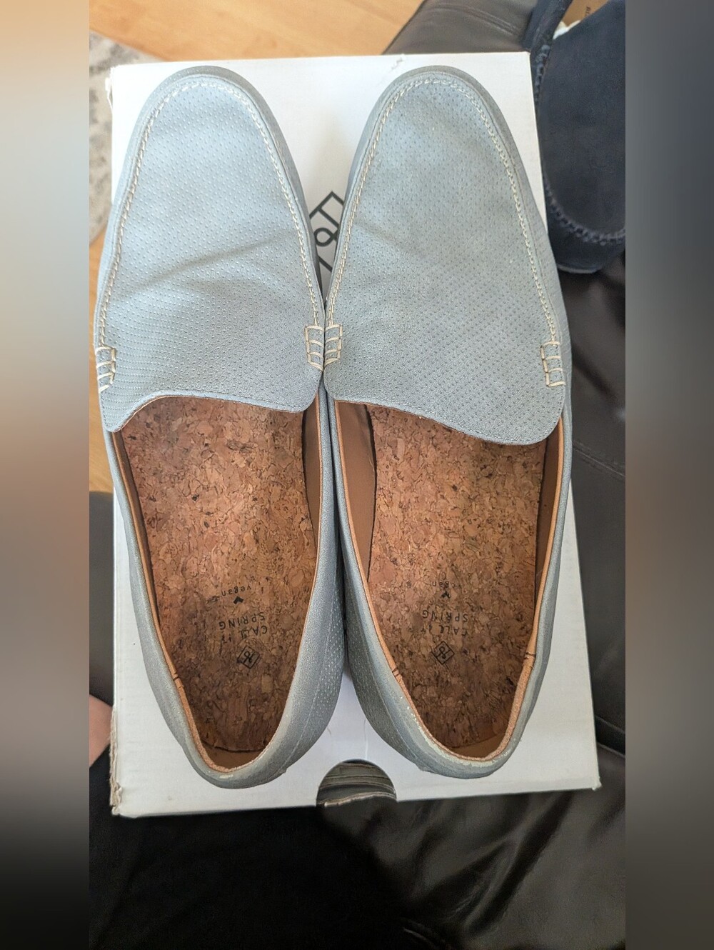 Men's Casual Light Grey Slip-On Loafers Sz 11